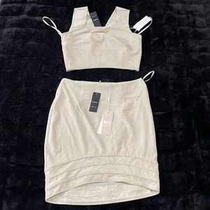 Bebe NFC Suede Top and Skirt - NWT - size small